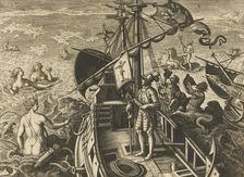 Christophorus Columbus Ligur (Americae Retectio). Artist: Stradanus (Straet, van der), Johannes (1523-1605)