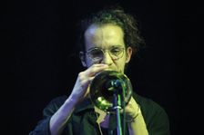 Christos Stylianides, Daisy George Quintet, New Generation Jazz Festival, Shoreham by Sea, 2022. Creator: Brian O'Connor