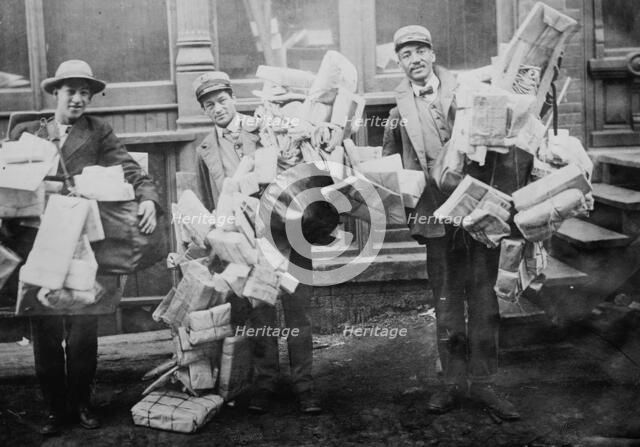 Christmas Mail, between c1910 and c1915. Creator: Bain News Service.