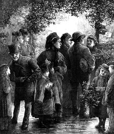 Christmas Marketing, 1873. Creator: Joseph Swain