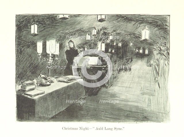 Christmas Night - "Auld Lang Syne", 1899.  Creator: Charles Dana Gibson.