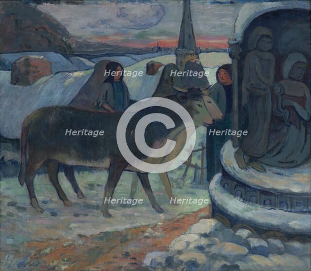 Christmas Night (The Blessing of the Oxen), 1902-1903. Artist: Gauguin, Paul Eugéne Henri (1848-1903)