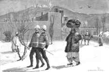 'Christmas on the Indian Frontier -- Catering for Dinner at Quetta 1890. Creator: Haldane Macfall