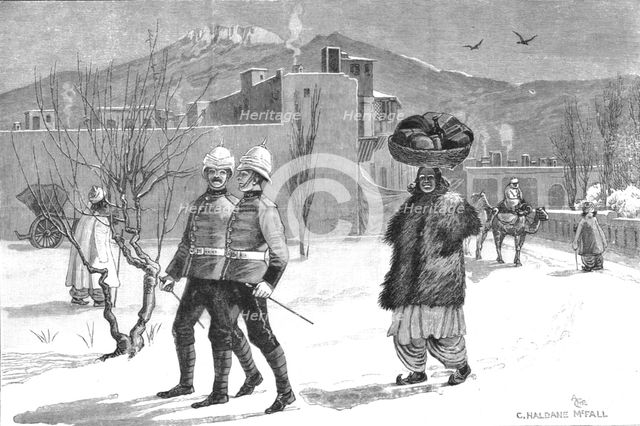 ''Christmas on the Indian Frontier -- Catering for Dinner at Quetta', 1890. Creator: Haldane Macfall.