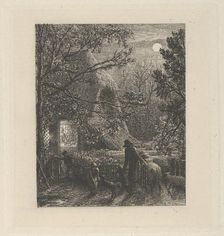 Christmas, or Folding the Last Sheep, 1850. Creator: Samuel Palmer