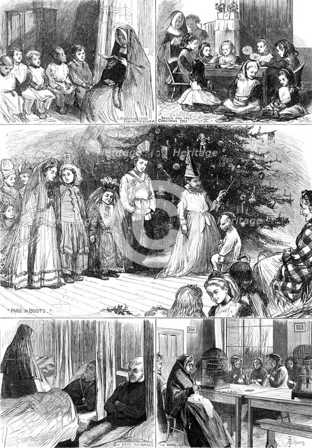 Christmas at Nazareth House, Hammersmith, 1874. Creator: Unknown.