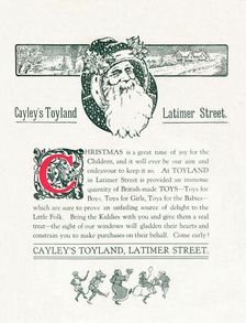 Christmas Advert For Cayley's Toyland 1917