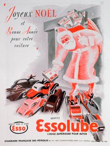 Christmas advert for Essolube motor oil, 1938