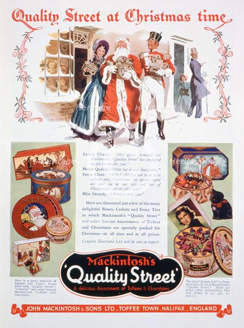Christmas advert for Mackintosh's Quality Street, 1937. Artist: Unknown