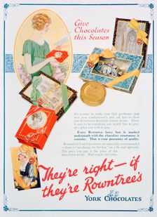 Christmas advert for Rowntree's York Chocolates, 1924