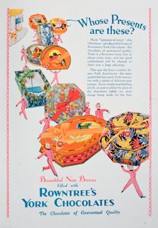 Christmas advert for Rowntree's York Chocolates, 1928