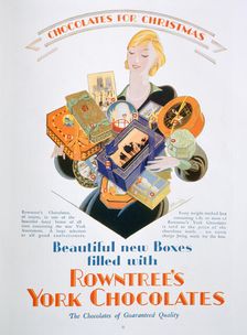 Christmas advert for Rowntree's York Chocolates, 1928