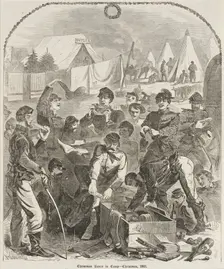 Christmas Boxes in Camp - Christmas, 1861, 1862. Creator: Unknown