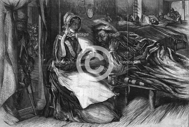 'Christmas Charity - Interior of an Hospital in the East', 1855.  Artist: George Meason.