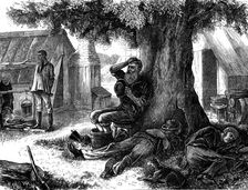 Christmas Day at the Australian gold-diggings - 100° in the shade; drawn by W. Ralston, 1873. Creator: Unknown