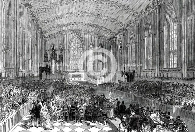 Christmas-Day Service in Calcutta Cathedral, attended by the Prince of Wales...1876. Creator: Unknown.