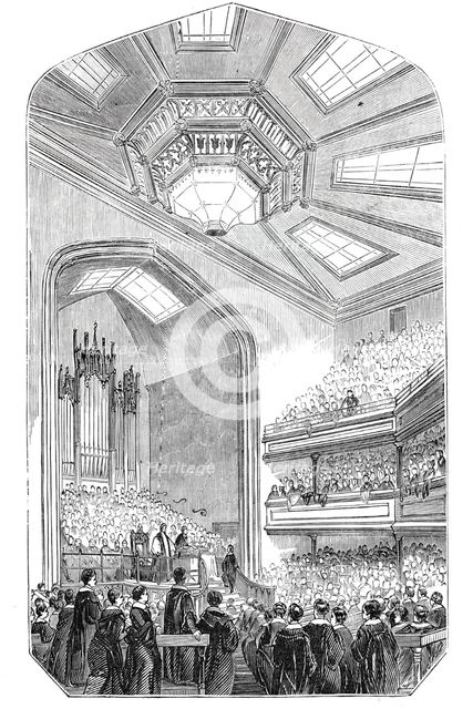 Christmas distribution of prizes at the Liverpool Collegiate Institution, 1844. Creator: Unknown.