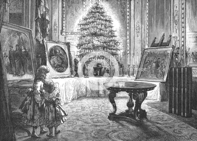 ''Christmas Eve at Windsor Castle --The Queens Christmas Tree; after J. Roberts', 1819. Creator: J. Roberts.