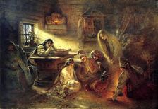 Christmas Eve Fortune Telling 19th century. Artist: Konstantin Makovsky