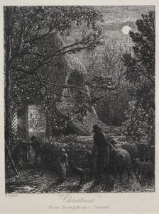 Christmas (Folding the Last Sheep), 1850. Creator: Samuel Palmer (British, 1805-1881)