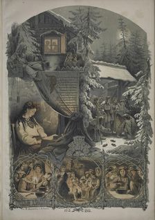 Christmas fortune telling, 1862. Creator: Timm, Wassili (George Wilhelm) (1820-1895)