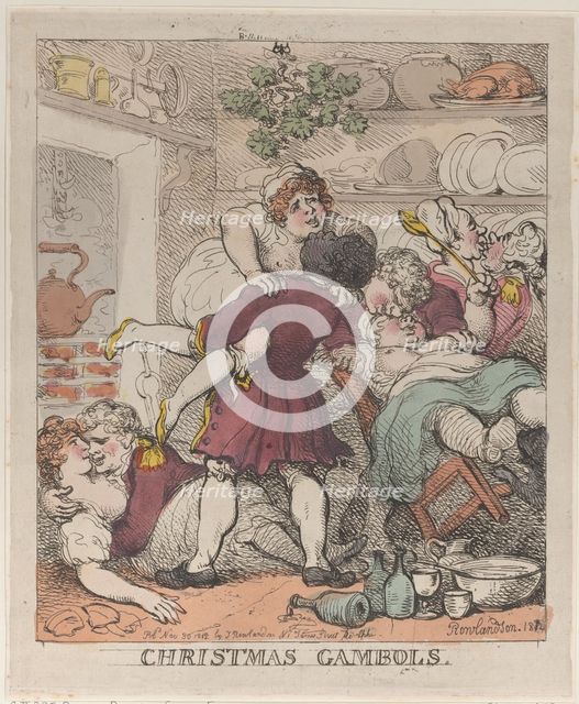 Christmas Gambols, November 30, 1812., November 30, 1812. Creator: Thomas Rowlandson.