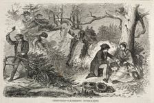 Christmas - Gathering Evergreens, 1858. Creator: Winslow Homer (American, 1836-1910)