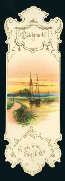 Christmas Greetings - Bookmark c1900. Creator: Unknown
