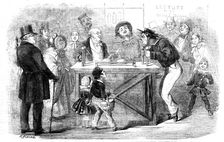 Christmas Holidays at the Polytechnic: the Electric Machine - drawn by H. G. Hine, 1858. Creator: Mason Jackson