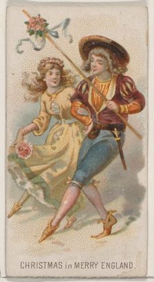 Christmas in Merry England, from the Holidays series (N80) for Duke brand cigarettes, 1890., 1890. Creator: George S. Harris & Sons