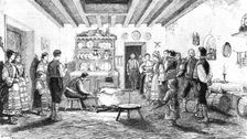 'Christmas in Servia -- Preparing the National Dish 1890. Creator: Unknown