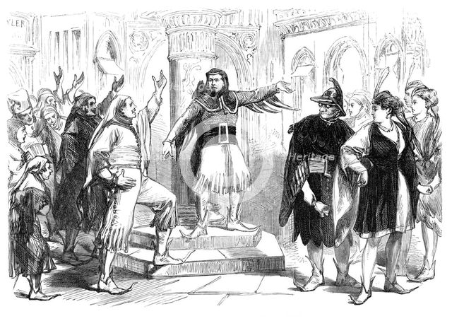 Christmas Pantomimes and Burlesques: scene from "Wat Tyler, at the Gaiety Theatre, 1870. Creator: Unknown.