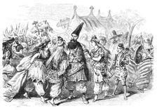 Christmas Pantomimes and Burlesques: scene from "Beauty and the Beast" at Drury-Lane Theatre, 1870. Creator: Unknown