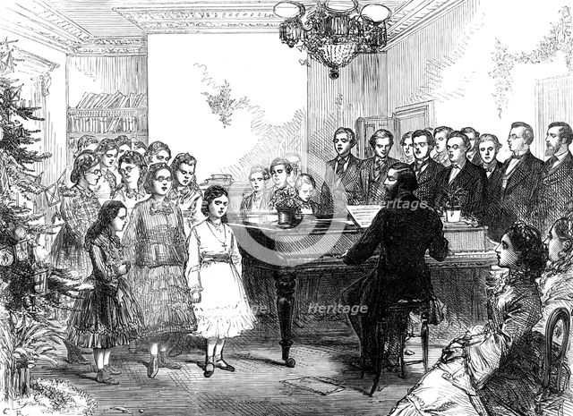 Christmas party at the Royal Normal College of Music for the Blind, 1874. Creator: Unknown.