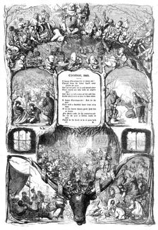 Christmas poem, 1860. Creator: Unknown