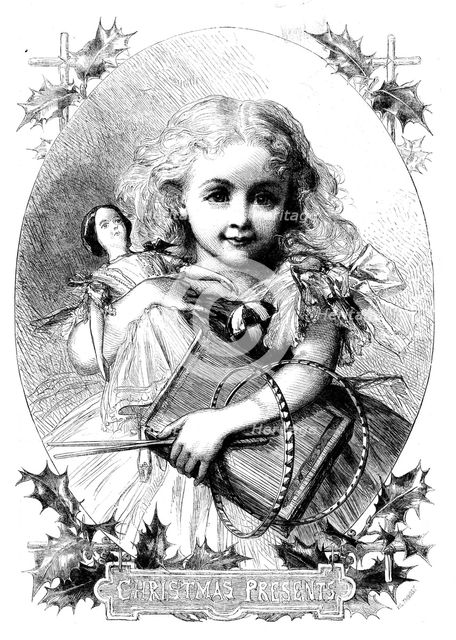 "Christmas Presents" - drawn by George Thomas, 1862. Creator: William Luson Thomas.