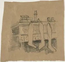 Christmas Stockings Hanging Over the Fireplace, n.d. Creator: William Michael Harnett