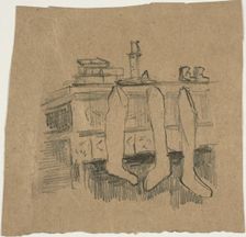 Christmas Stockings Hanging Over the Fireplace, n.d. Creator: William Michael Harnett