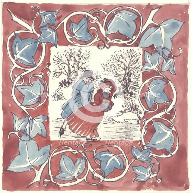 Christmas skaters, c1970. Creator: Shirley Markham.