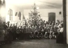 Christmas tree in the new building of the Olginsky orphanage of Trudolyubiya of the.., 1890. Creator: Unknown