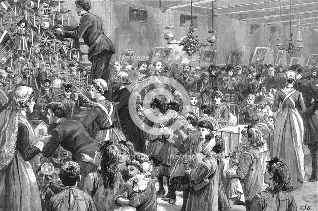 'Christmas Tree in the Childrens Ward at the London Hospital, Whitechapel', 1886.  Creator: Unknown.