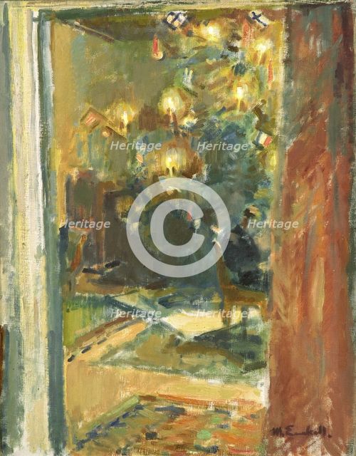 Christmas Tree in the Salon of Kilo Manor, Early 1920s. Artist: Enckell, Magnus (1870-1925)