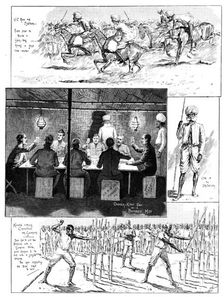 Christmas with the Lushai Expedition - sketches by Lieutenant H. W. E. Cole, 2nd Goorkhas, 1890. Creator: Unknown