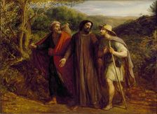 Christ's Appearance to the Two Disciples journeying to Emmaus, 1835. Creator: John Linnell the Elder