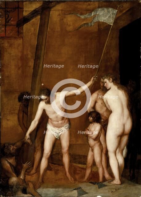 Christ's descent Christ into limbo, c.1655. Creator: Alonso Cano.