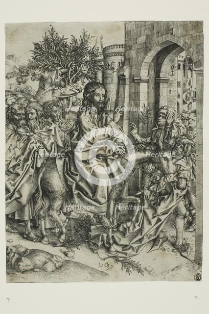 Christ's Entry into Jerusalem, c. 1500. Creator: Master of the Strache Altar.