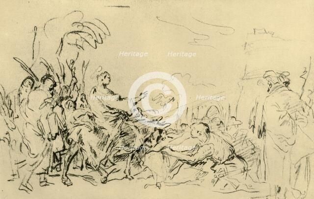 'Christ's entry into Jerusalem', c1759, (1928). Artist: Giovanni Domenico Tiepolo.