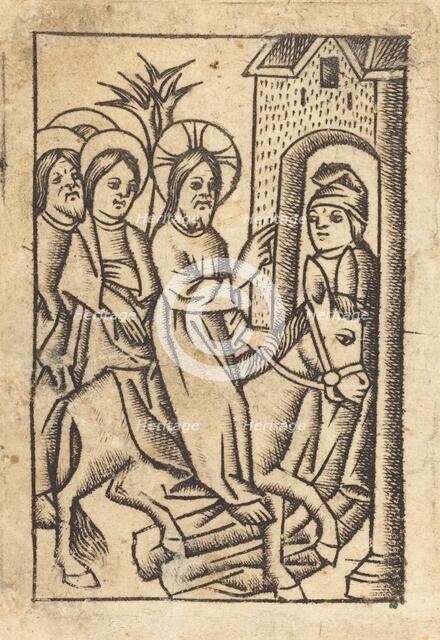 Christ's Entry into Jerusalem [left], c. 1450/1460. Creator: Master of St. Erasmus.
