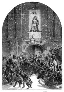 Christ's Hospital and Christmas Eve - drawn by John Gilbert, 1857. Creator: Unknown