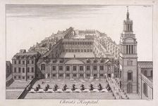 Christ's Hospital, London, c1740. Artist: William Henry Toms